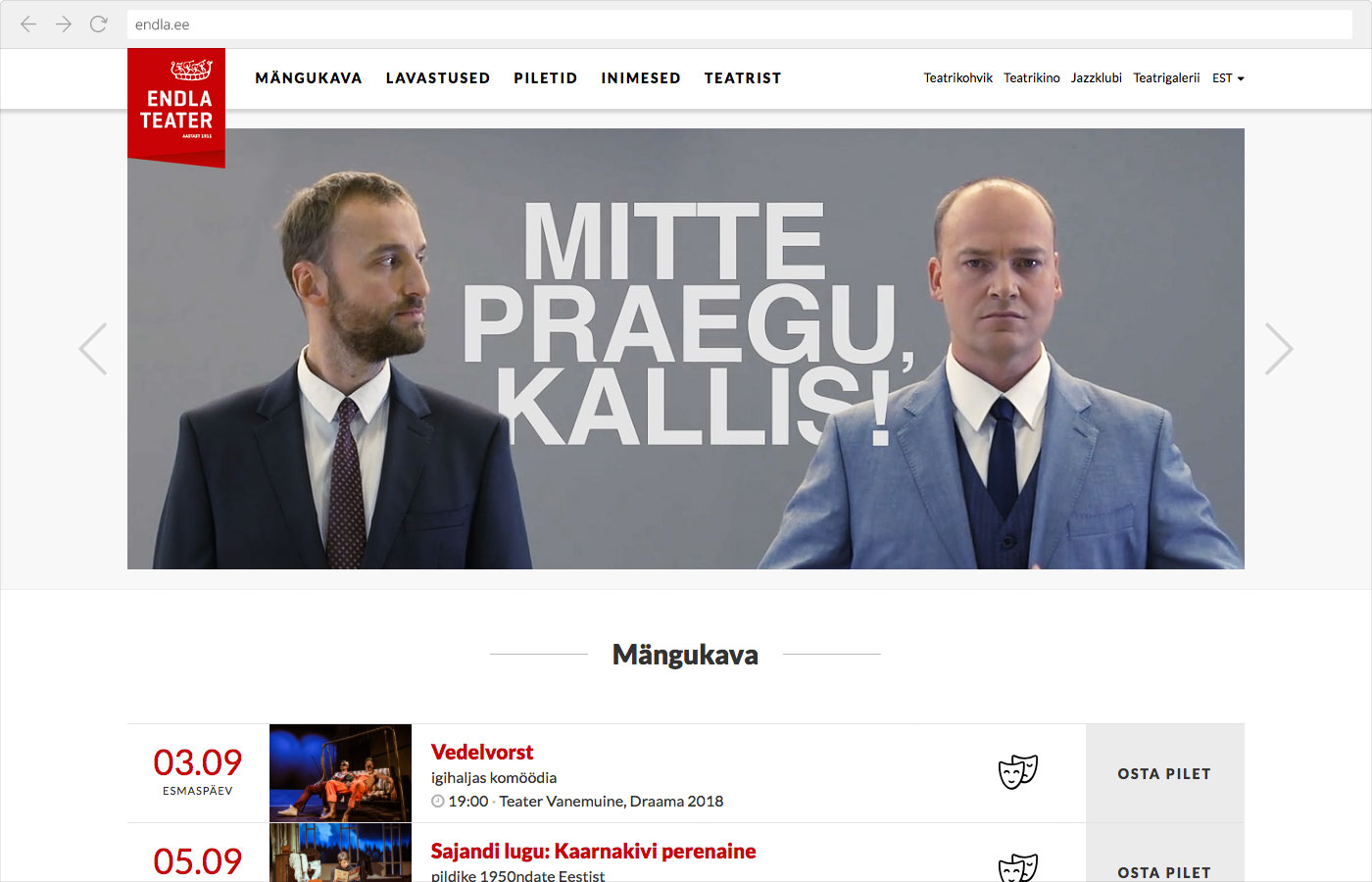 Endla esileht